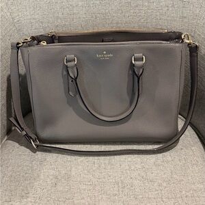EUC Kate Spade Charcoal Leather Handbag